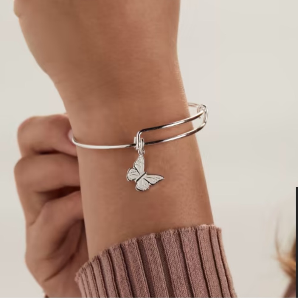 Alex and Ani Silver Butterfly Bracelet